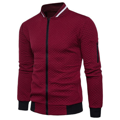 Men's Jacket Zipper Mock Neck Sweater