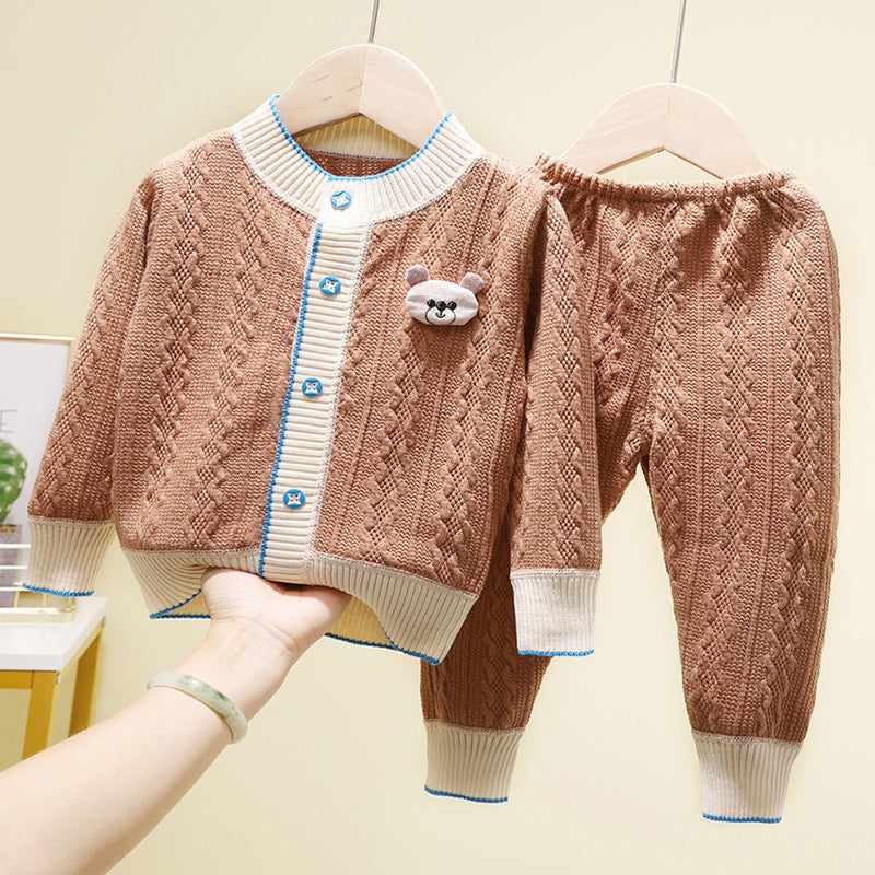 Two-piece Cardigan Jackets For Boys And Girls