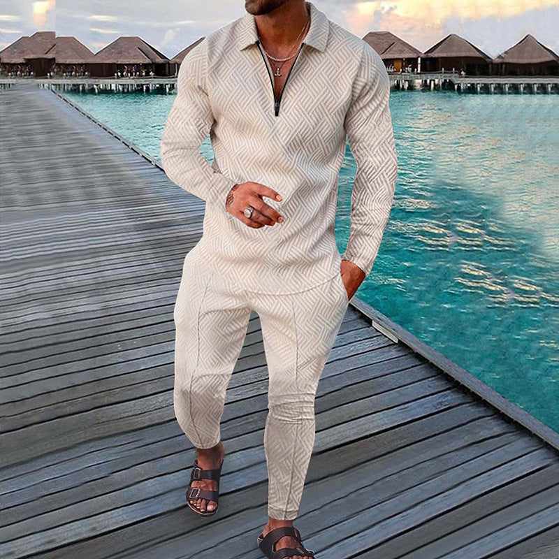 Autumn Long-sleeved Trousers Two-piece Sports And Leisure Men's Suit