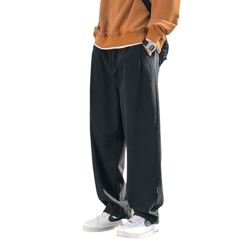 Cotton Pants Men's Casual Straight-leg Pants