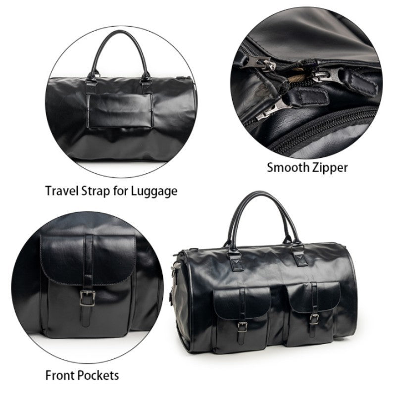 Ready Stock Convertible Hand-held Folding Travel Bags Men's and Women's Clothing Bags Outdoor Fitness Bags Multi-function Overnight Duffel Bags