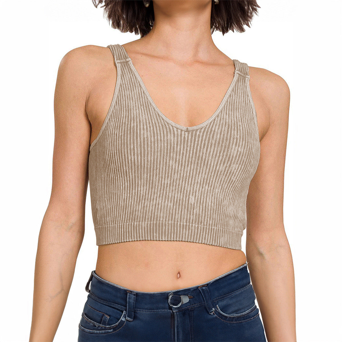 European And American Solid Color Sports Casual Camisole