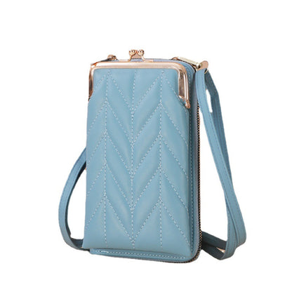 2022 new mobile phone bag Korean version women's bag fashion lock crossbody shoulder bag multi-function shoulder bag mobile phone bag