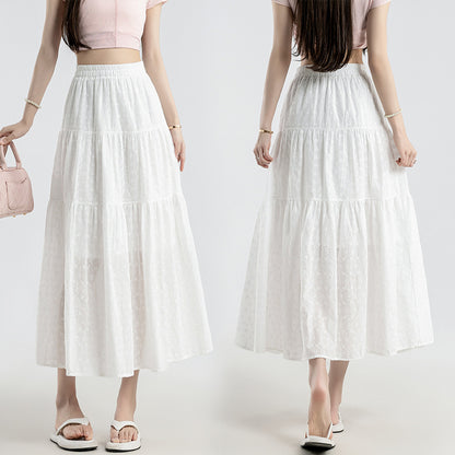 A- Line Mid-length Umbrella Skirt