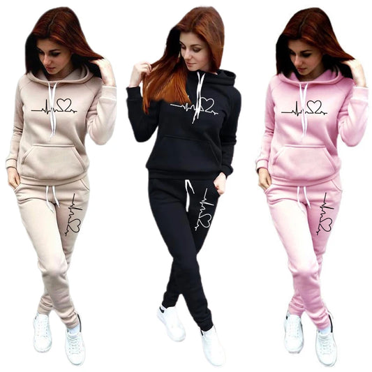 Casual Sports Solid Color Jogging Suit
