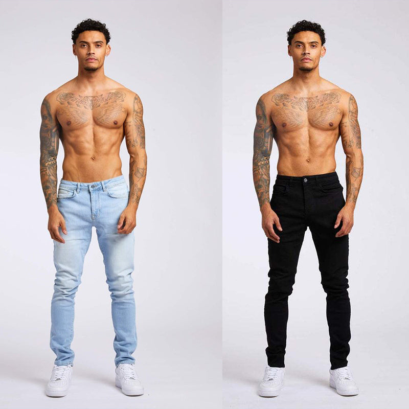 Men's Fashion Casual Slim Fit High Waist Jeans