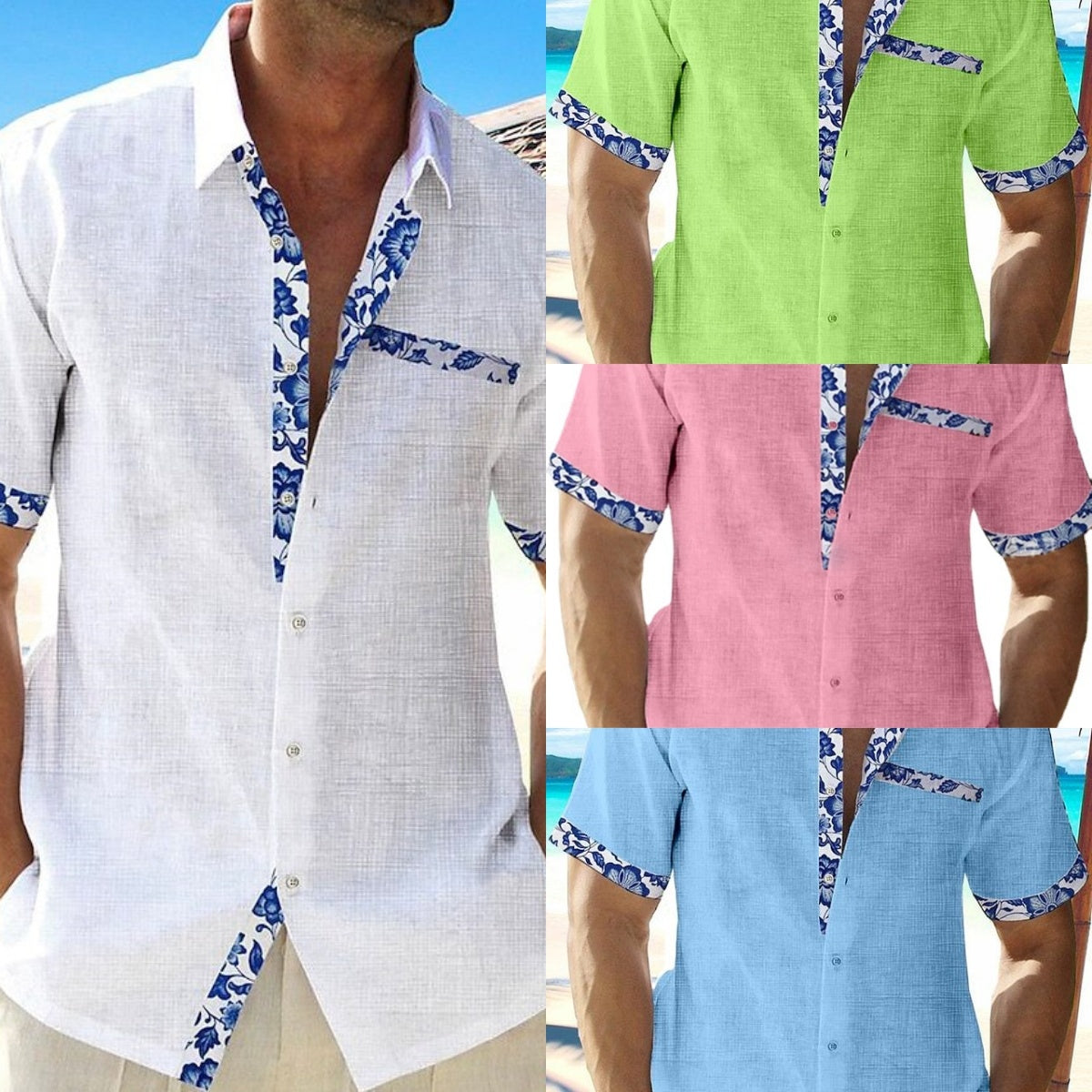 Men's Summer Vacation Seaside Casual Shirts