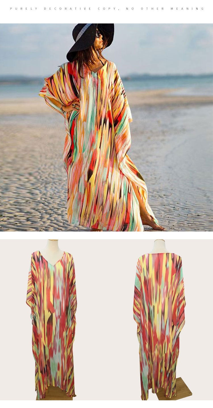 Beach Robe Bikini Swimsuit Blouse Long Dress