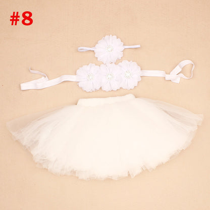 Children's Chiffon Flower Baby Suit