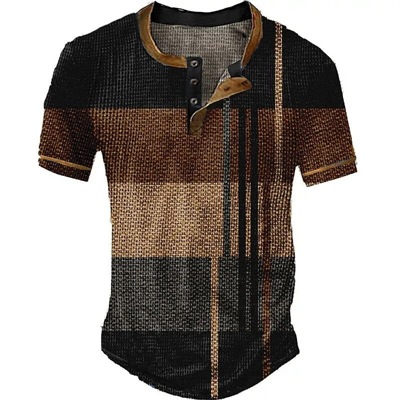 Men's T-shirt Casual Digital Printing Loose Short Sleeve