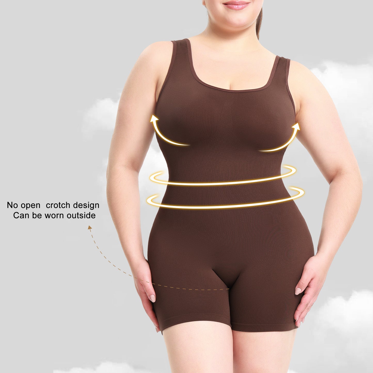 Women's Solid Color Integrated Sports Shapewear