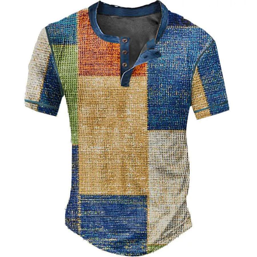 Men's T-shirt Casual Digital Printing Loose Short Sleeve