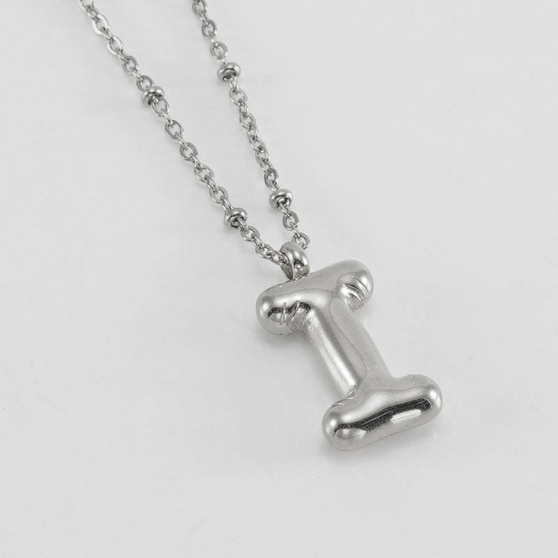 Women's Fashion Bubble Letter Pendant Letter Necklace