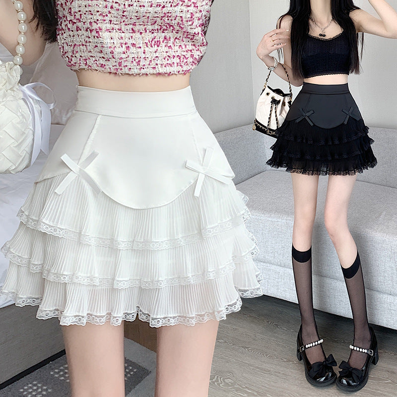 High Waist Lace Pettiskirt Sweet Hot Girl A- Line