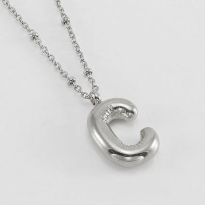 Women's Fashion Bubble Letter Pendant Letter Necklace