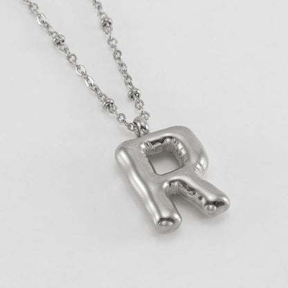 Women's Fashion Bubble Letter Pendant Letter Necklace