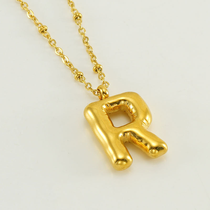 Women's Fashion Bubble Letter Pendant Letter Necklace