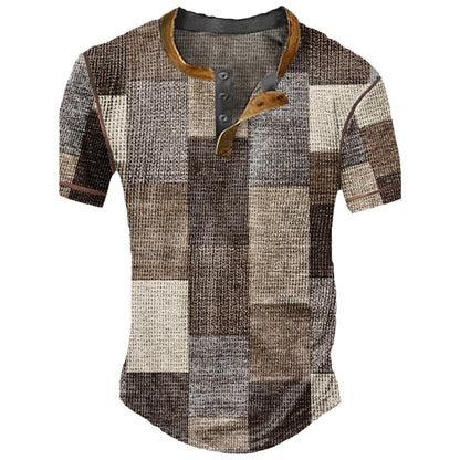 Men's T-shirt Casual Digital Printing Loose Short Sleeve