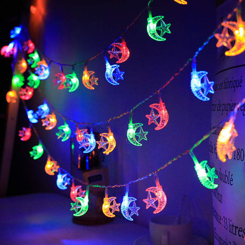 Star Moon Lantern String Christmas Day Decorative Lights