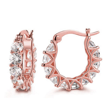 Fashion U-shaped  Earrings Full Zircon Rhinestones  Earrings