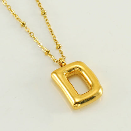 Women's Fashion Bubble Letter Pendant Letter Necklace