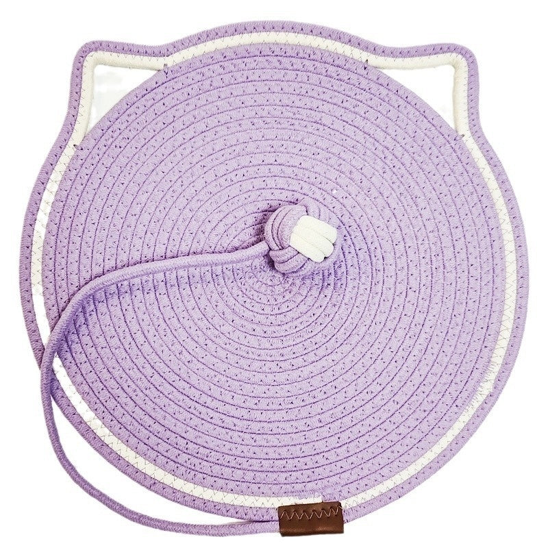 Braided Cotton Rope Cat Claw Mat Self Hi Ball One Piece Sleeping Mat Washable Anti Sticky Scratching Artifact Cat Scratching Mat Pet Products