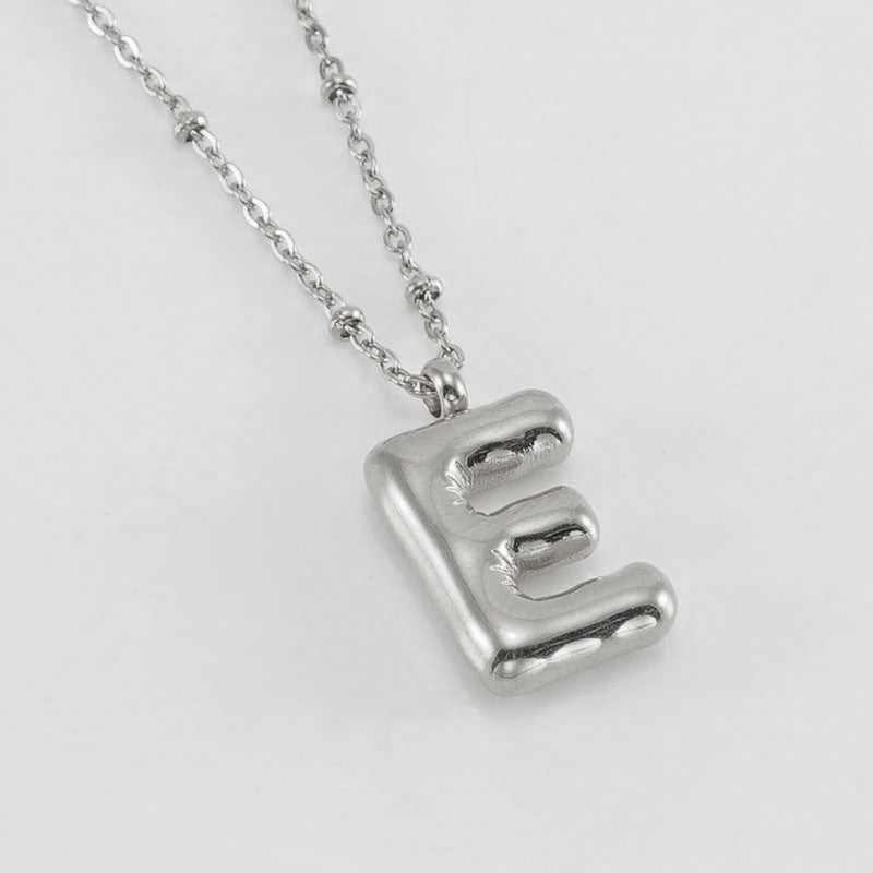 Women's Fashion Bubble Letter Pendant Letter Necklace