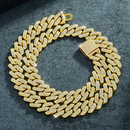 Box Buckle 14mm Bar Cuban Link Chain