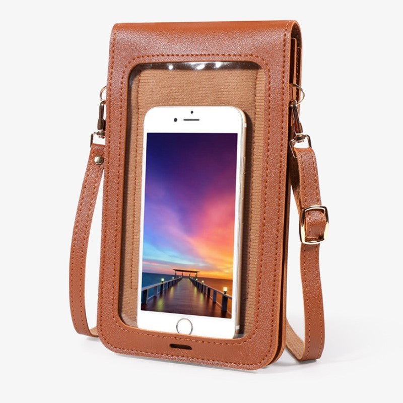 Mini Shoulder Crossbody Bags For Women Casual Solid Color Mobile Phone Bag Long Wallet